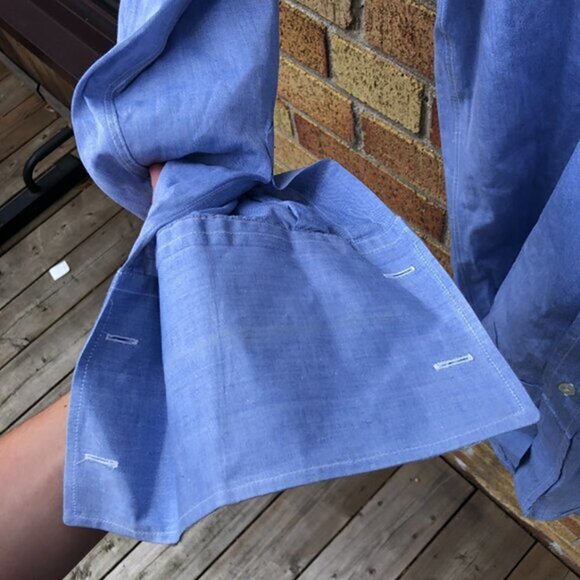 Christian Dior Shirt Button Up Blue - Picture 3 of 6